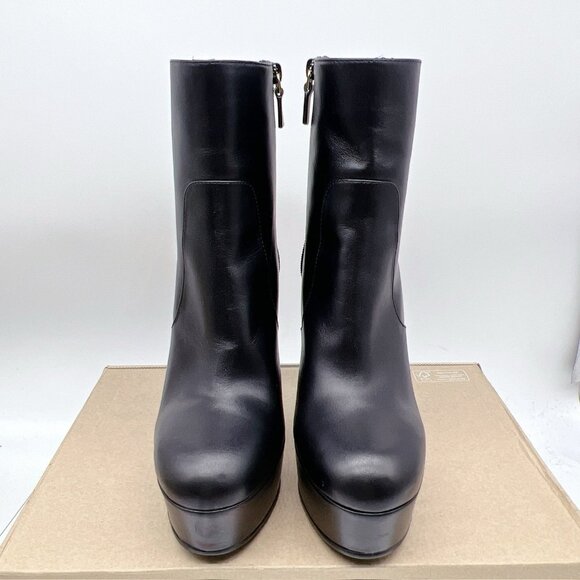 STUART WEITZMAN 121MM Ave 130 Platform High Heel Ankle Boots Black Leather US 7 - Picture 5 of 11